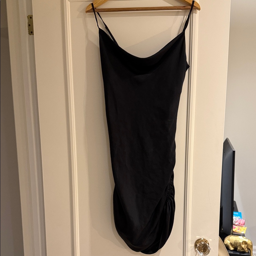 Wilfred mini slip dress with ruched sides